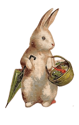 easter bunny vintage - png gratuito