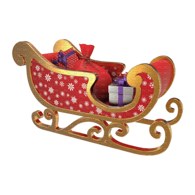 santa sleigh - δωρεάν png