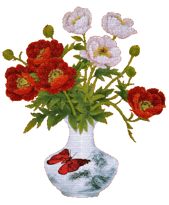 vase of flowers bp - GIF animado grátis