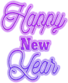 soave text new year happy purple - gratis png