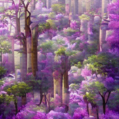 Purple Forest Fantasy - Free PNG