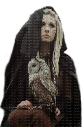 fantasy woman with owl by nataliplus - besplatni png