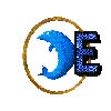 Lettre E Dolphin - Darmowy animowany GIF