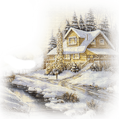 winter house  dubravka4 - Free PNG