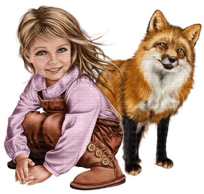 child with animal bp - безплатен png