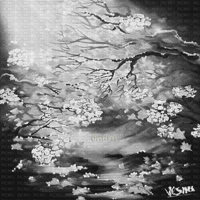 Y.A.M._Japan background black-white - GIF animé gratuit