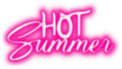 Hot Summer.Text.Pink - By KittyKatLuv65 - Free PNG