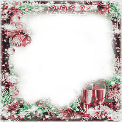 soave frame christmas year ball glass text 2022 - 無料png