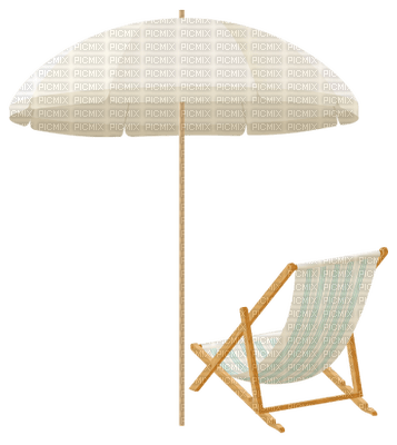 Kaz_Creations Summer Beach Umbrella Parasol  Deck Chair - gratis png