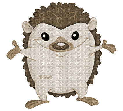 Y.A.M._Summer little animals hedgehog - Nemokamas animacinis gif
