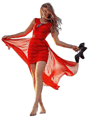 Fille.Girl.Red.Femme.Woman.Victoriabea - bezmaksas png