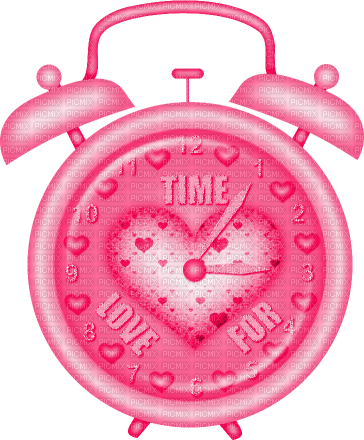 Clock.Time For Love.Text.Pink - ücretsiz png