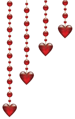 Kaz_Creations Valentine Deco Love Hearts Hanging - Free PNG