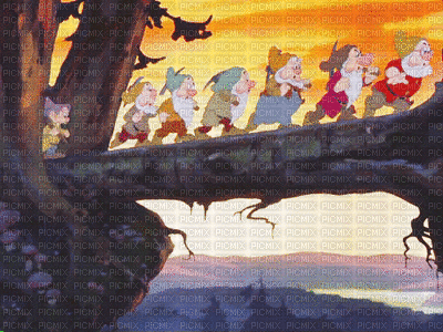 Snow White and the seven dwarfs bp - Gratis animeret GIF