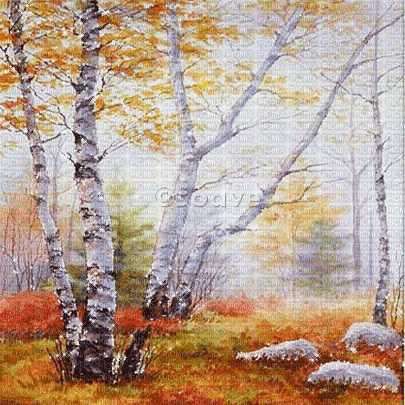 soave background  autumn animated forest tree - Gratis animeret GIF