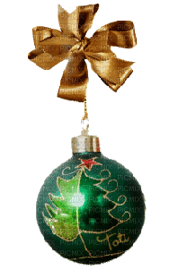 christmas ornament green - GIF animé gratuit