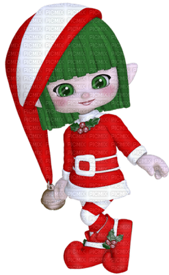 Kaz_Creations Dolls Cookie Elfs Red Christmas - png gratuito