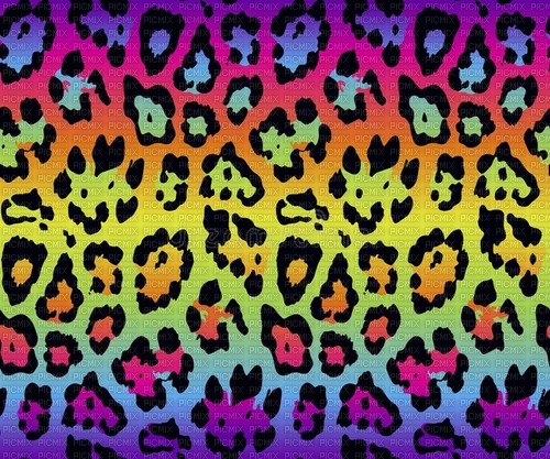 rainbow leopard - png gratis