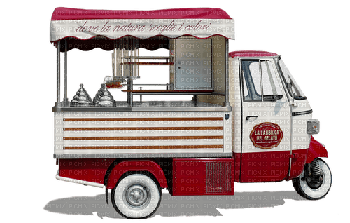 Vintage Ice Cream Car - png ฟรี