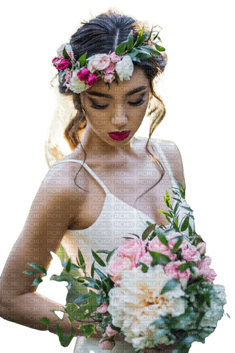 dolceluna woman crown flowers spring summer - 免费PNG