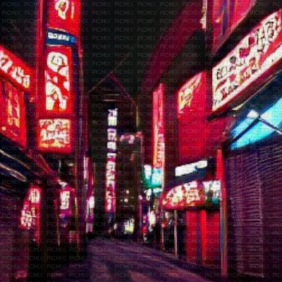 Red Japanese City Alley - ücretsiz png