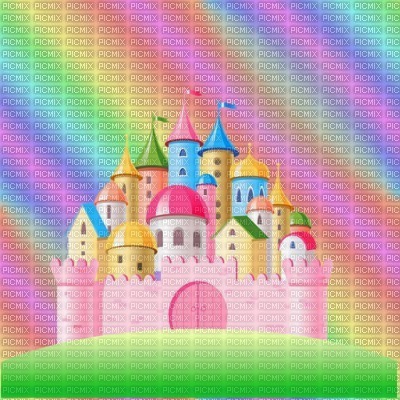 image encre château fantaisie pastel arc en ciel texture anniversaire edited by me - ücretsiz png