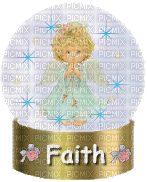 Baby Angel Faith Snow Globe - GIF animado gratis