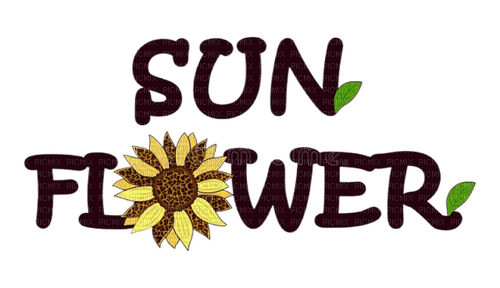 Sunflower.Text.Deco.Victoriabea - Free PNG