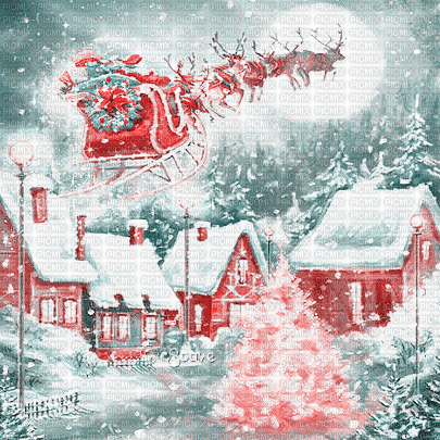 soave background animated christmas winter house - GIF animasi gratis