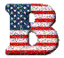 Kaz_Creations Alphabets America Letter B - Бесплатный анимированный гифка