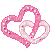 pink hearts - Бесплатный анимированный гифка