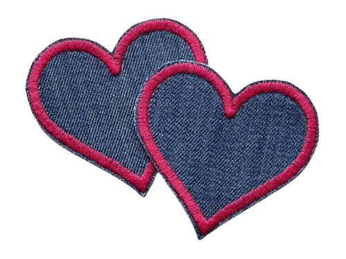 denim heart patch Bb2 - Free PNG