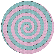 Pink/Teal Spiral - Nemokamas animacinis gif