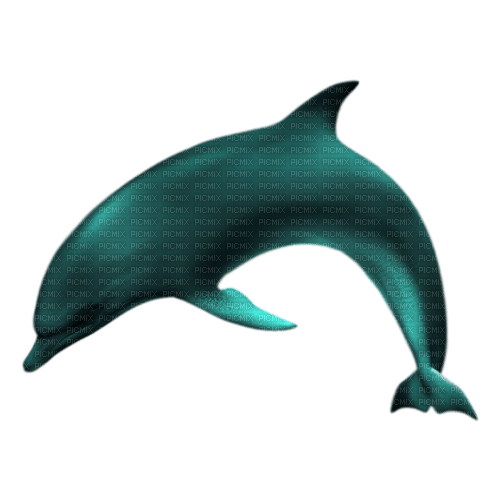 kikkapink summer deco teal blue dolphin - 免费PNG