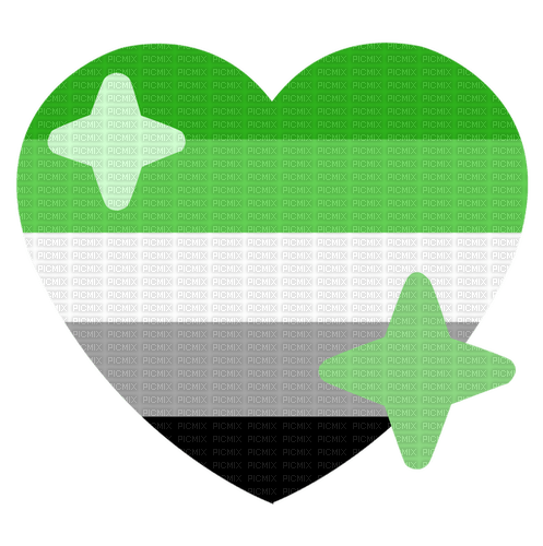Aro Pride heart emoji - nemokama png