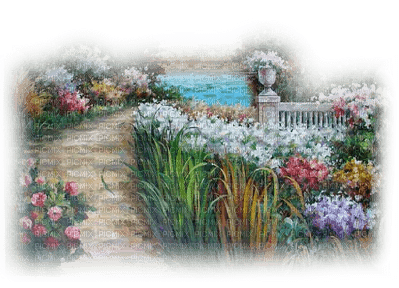 jardin  flores lago dubravka4 - png ฟรี