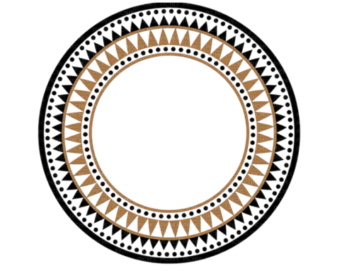 African round frame sunshine3 - 免费PNG