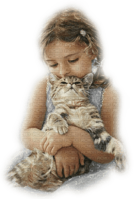 child with cat bp - ingyenes png