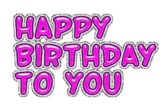 Happy Birthday to you.Text.Pink.Victoriabea - Free animated GIF