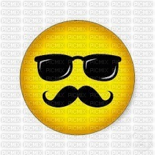 Smiley moustache - PNG gratuit
