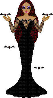 Pixel Vampire Woman 2 - Darmowy animowany GIF