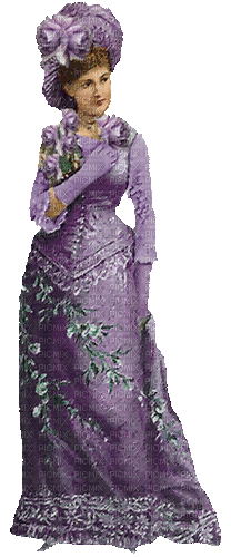 femme,retro,purple,Ledi vintage gif,Pelageya - Kostenlose animierte GIFs