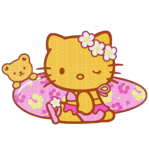 tanning kitty / tan hello kitty - Free PNG