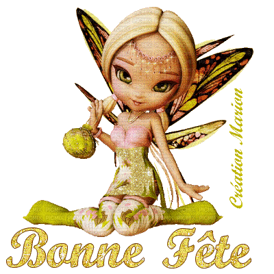 Bonne fête ☆☆fée - Бесплатный анимированный гифка