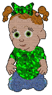 Babyz Girl in Green - Bezmaksas animēts GIF