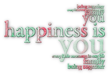 soave text happiness pink green - nemokama png