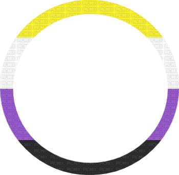 Nonbinary circle frame - PNG gratuit