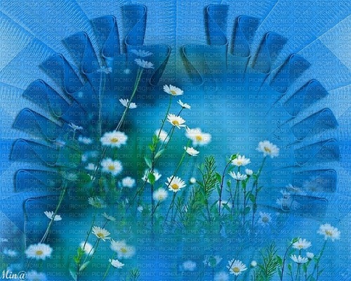 bg blå-lblommor--background -blue-'flowers - 免费PNG
