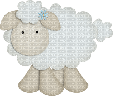 Kaz_Creations Deco Easter Cute Sheep - PNG gratuit