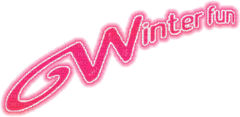 soave text winter fun pink - gratis png